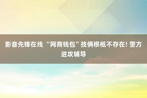 影音先锋在线 “网商钱包”技俩根柢不存在! 警方进攻辅导