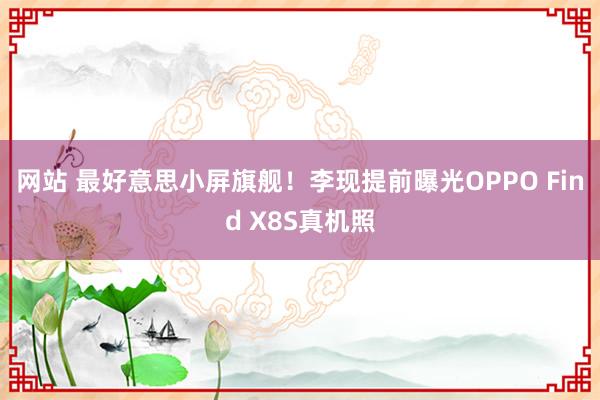 网站 最好意思小屏旗舰！李现提前曝光OPPO Find X8S真机照