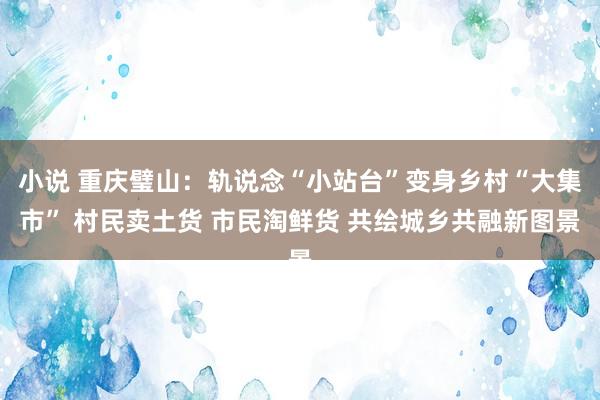 小说 重庆璧山：轨说念“小站台”变身乡村“大集市” 村民卖土货 市民淘鲜货 共绘城乡共融新图景