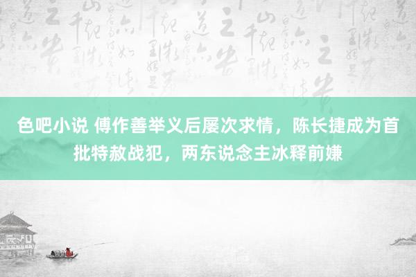 色吧小说 傅作善举义后屡次求情，陈长捷成为首批特赦战犯，两东说念主冰释前嫌